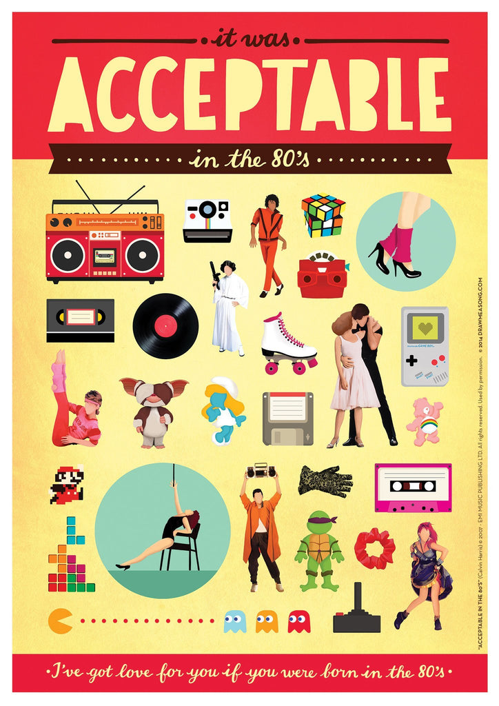 Acceptable In The 80's Art Print - Draw Me a Song