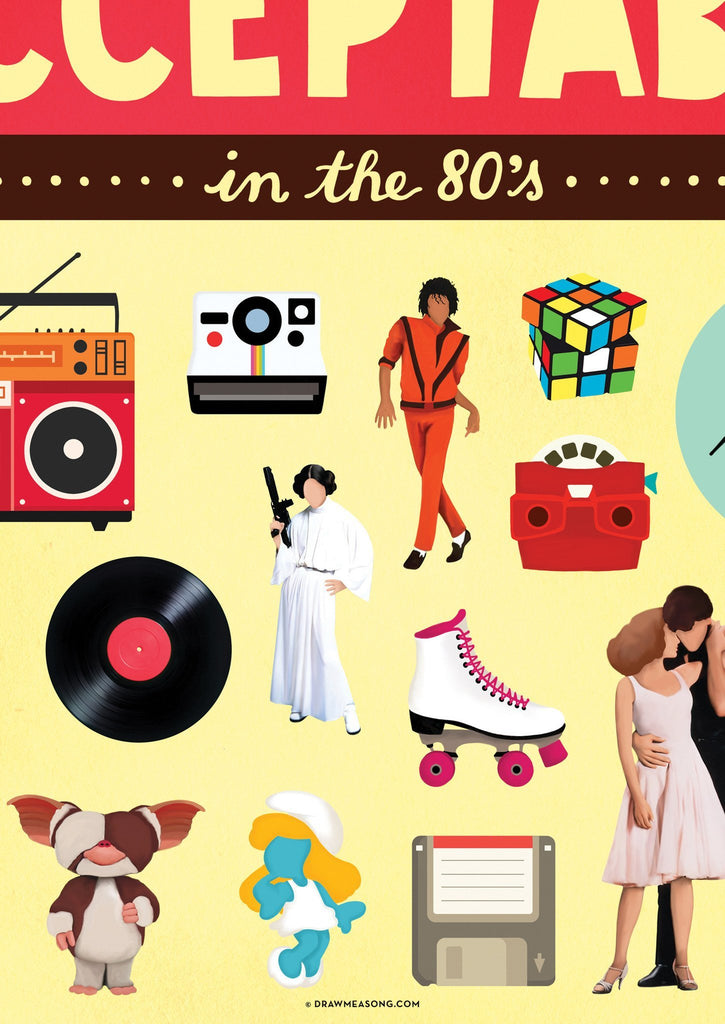 Acceptable In The 80's Art Print - Draw Me a Song