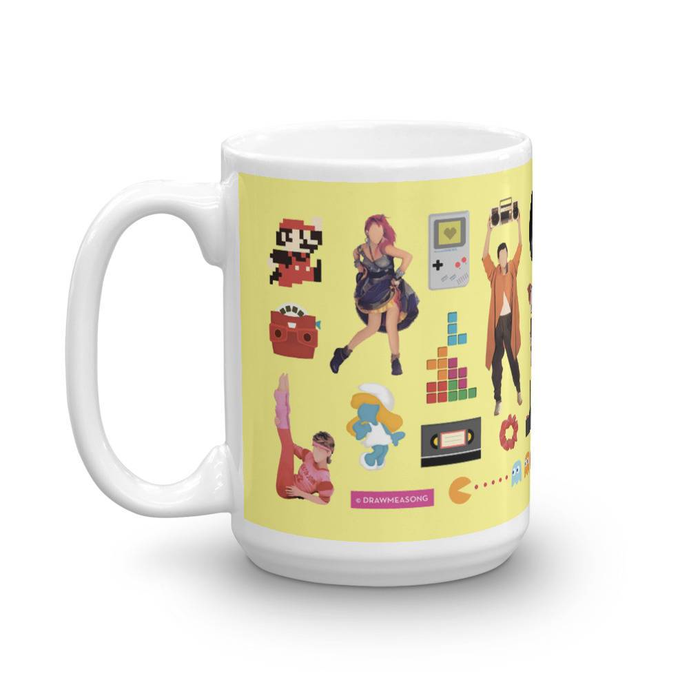 Acceptable in the 80's Mug (Yellow) - Draw Me a Song