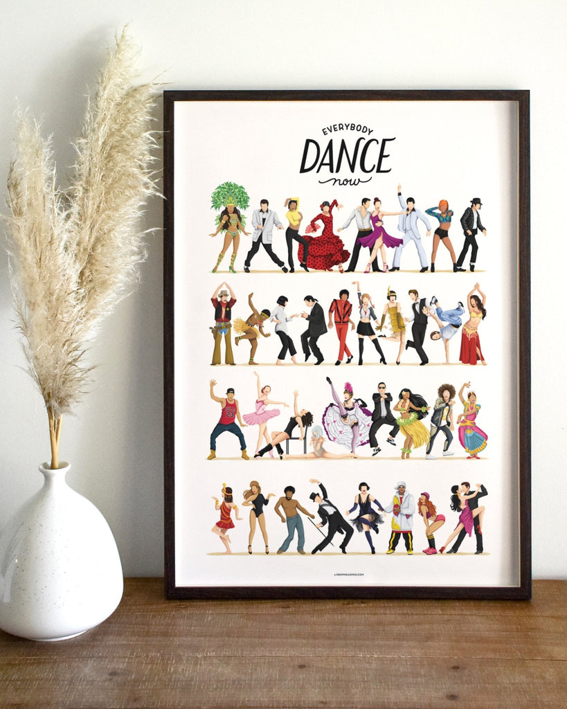 Everybody Dance Now Framed Print - Draw Me a Song