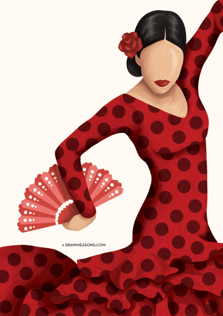 Flamenco Art Print - Draw Me a Song