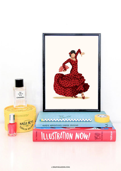 Flamenco Art Print - Draw Me a Song