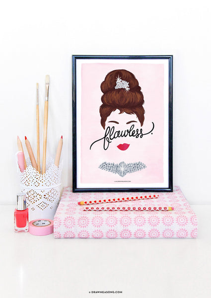 Flawless 'Audrey' Art Print - Draw Me a Song