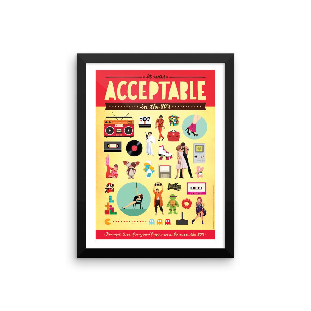 FRAMED Acceptable in the 80s Art Print - Draw Me a Song