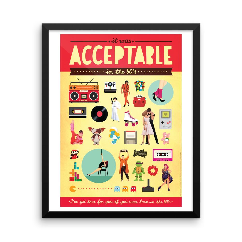 FRAMED Acceptable in the 80s Art Print - Draw Me a Song