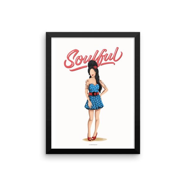FRAMED Amy Winehouse Soulful Art Print - Draw Me a Song