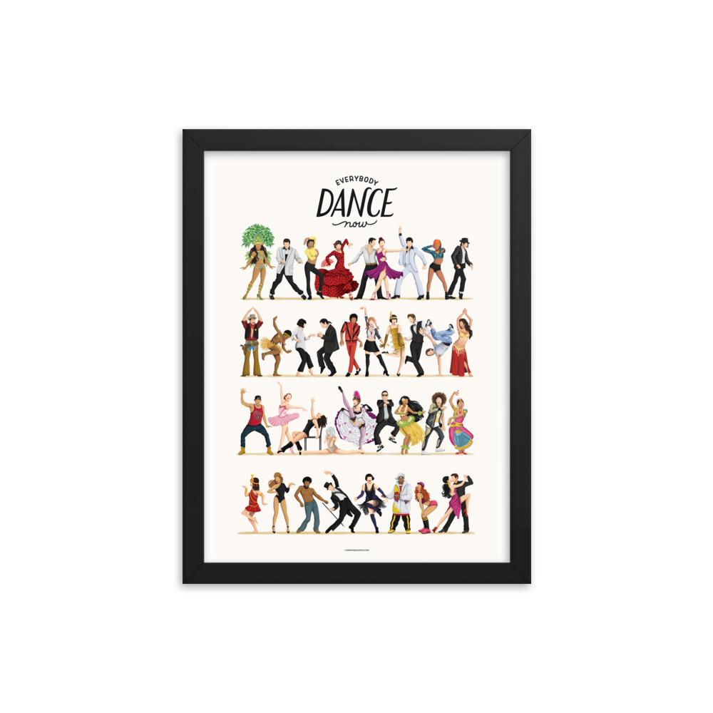 Framed Everybody Dance Now Art Print - Draw Me a Song