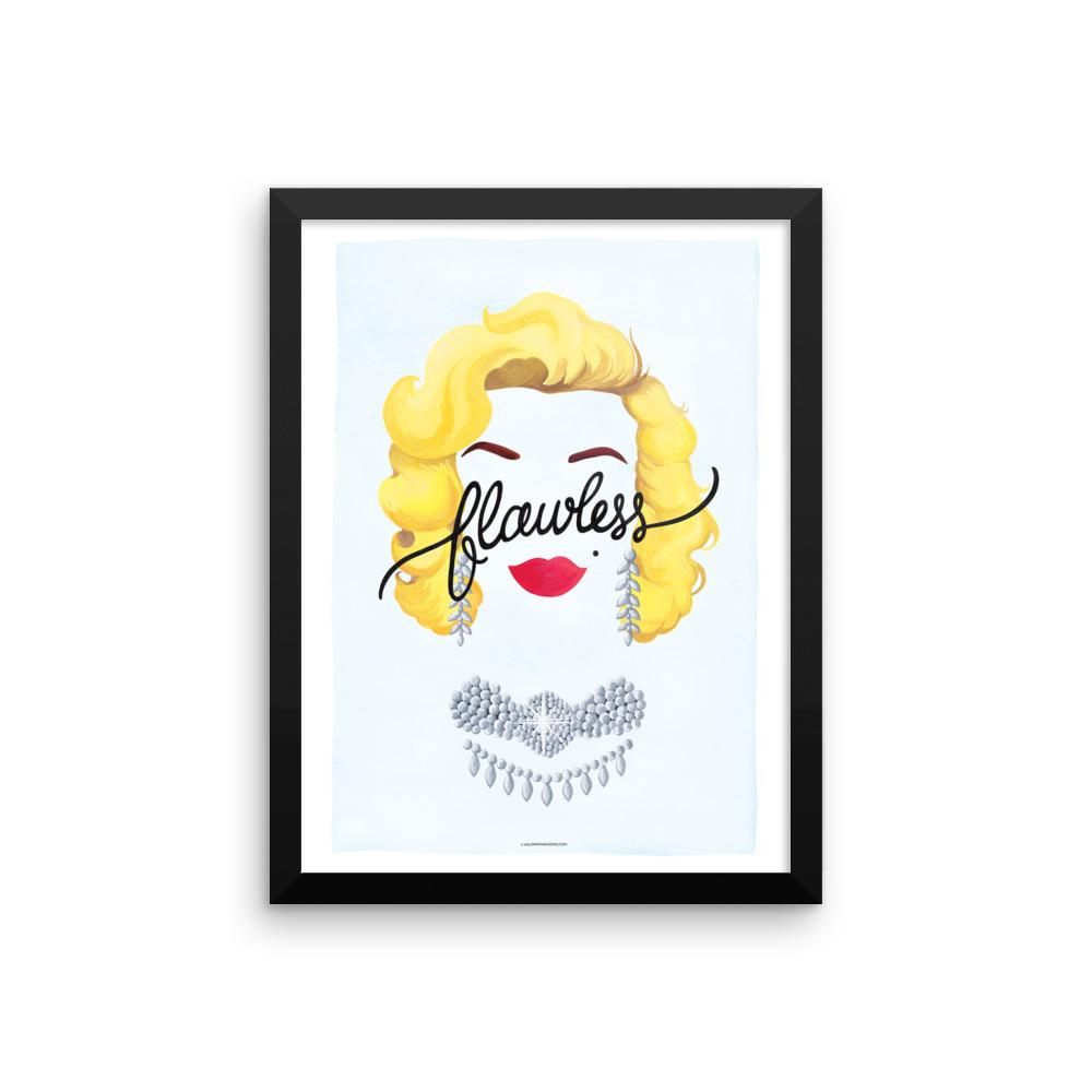 FRAMED Flawless Marilyn Monroe Print - Draw Me a Song