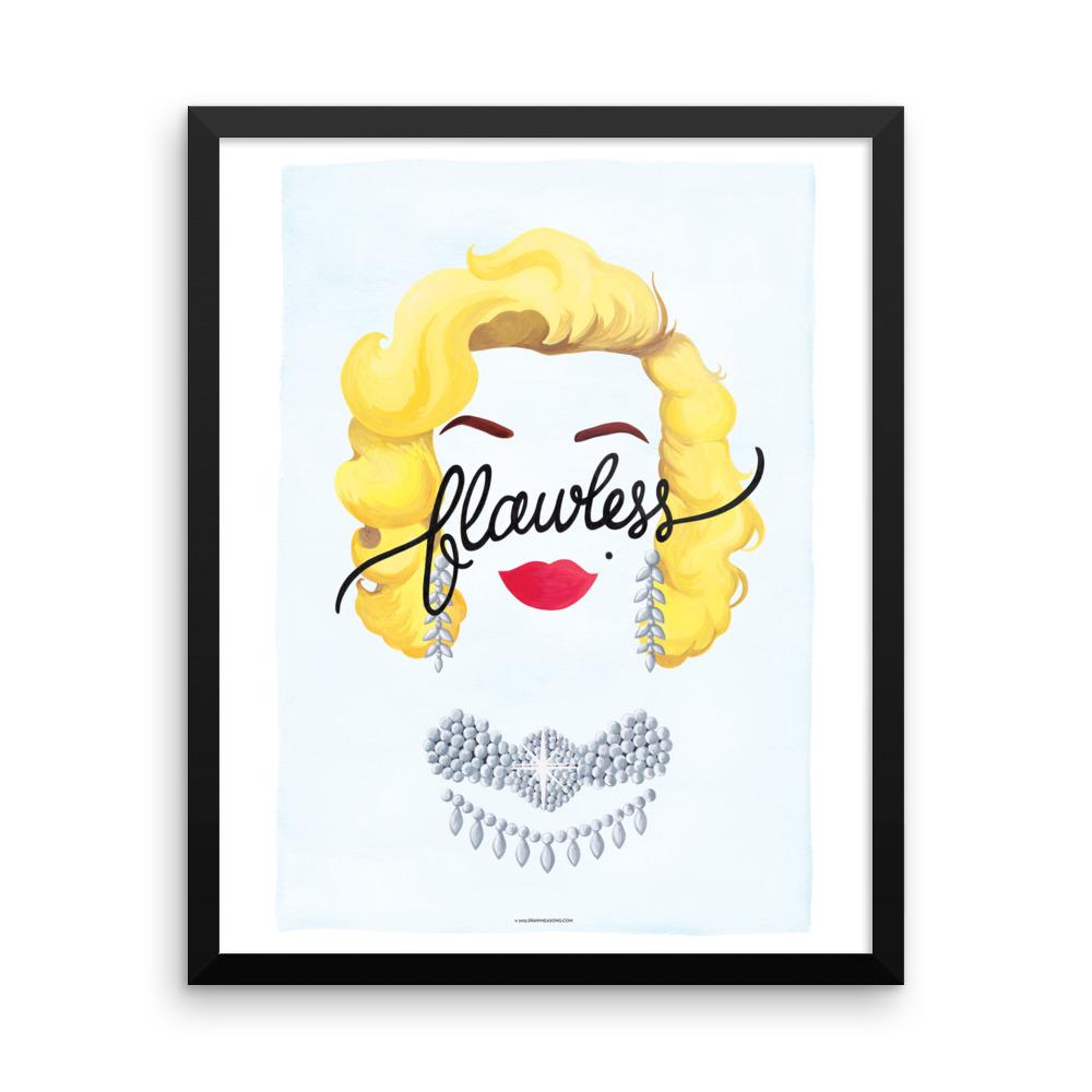 FRAMED Flawless Marilyn Monroe Print - Draw Me a Song