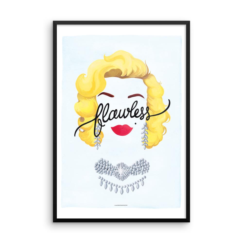FRAMED Flawless Marilyn Monroe Print - Draw Me a Song