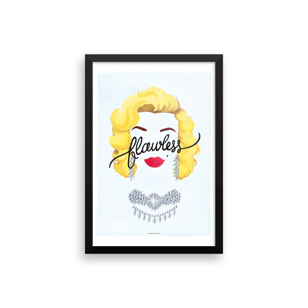 FRAMED Flawless Marilyn Monroe Print - Draw Me a Song