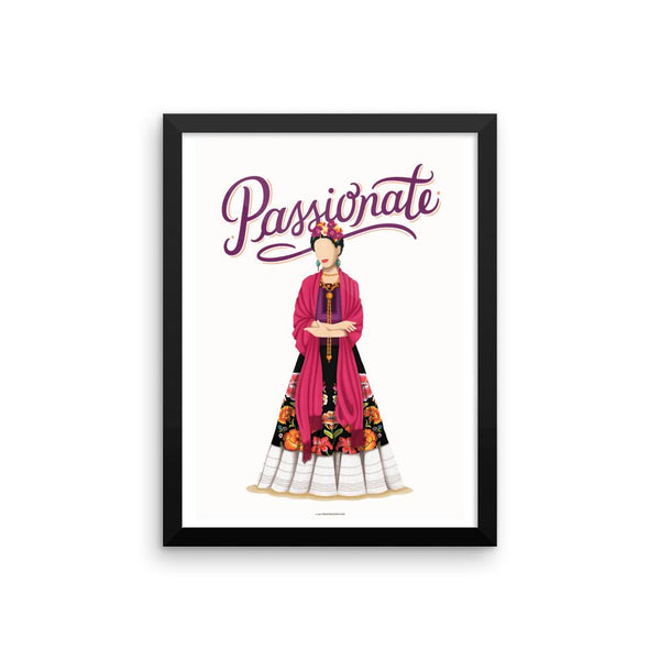 FRAMED Frida Passionate Art Print - Draw Me a Song