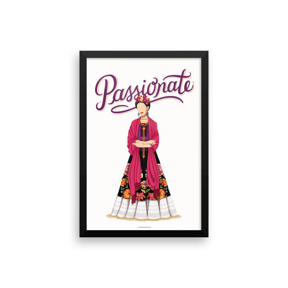 FRAMED Frida Passionate Art Print - Draw Me a Song