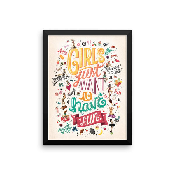 FRAMED Girls Just Want to Have Fun Print - Draw Me a Song