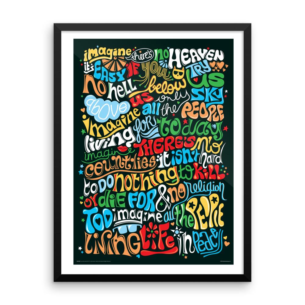 FRAMED Imagine Psychedelic Print - Draw Me a Song