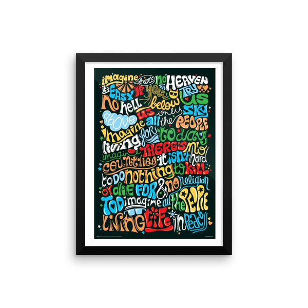 FRAMED Imagine Psychedelic Print - Draw Me a Song