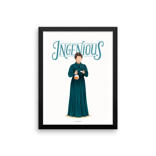 FRAMED Marie Curie Ingenious Art Print - Draw Me a Song