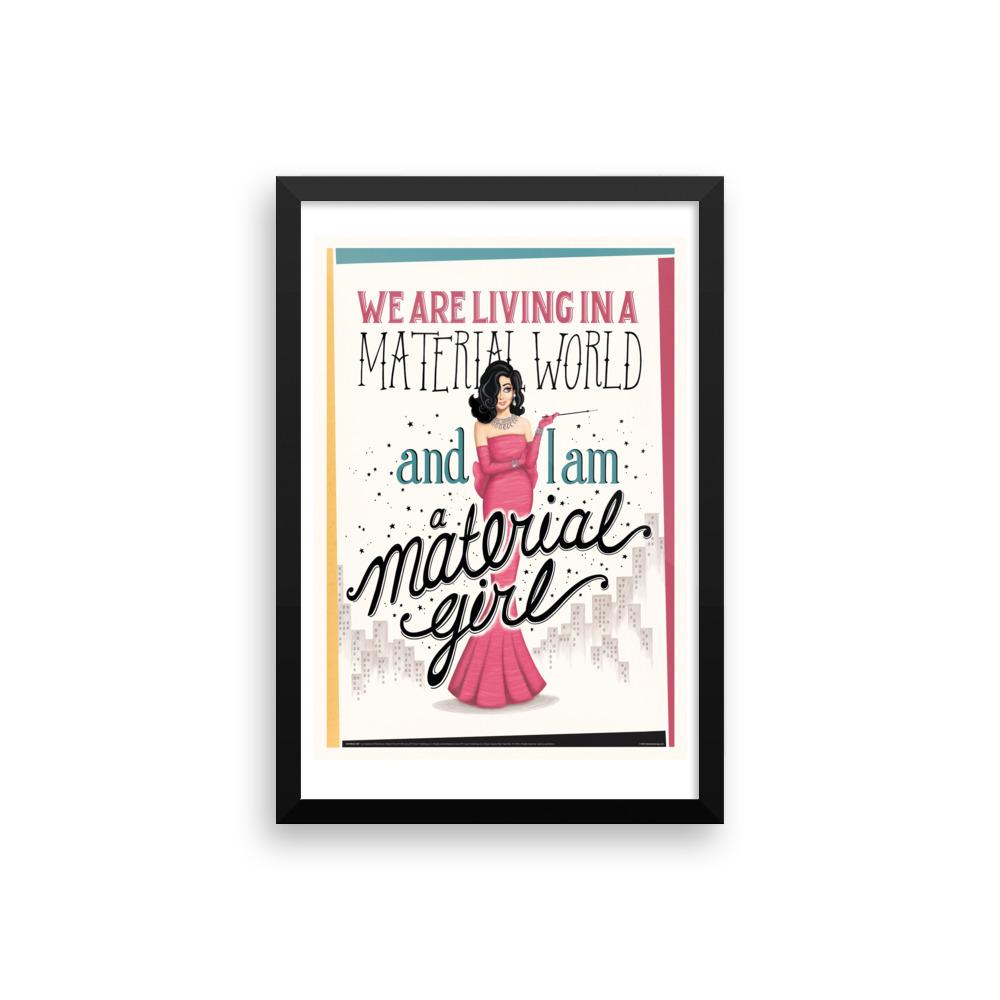 FRAMED Material Girl Art Print - Draw Me a Song