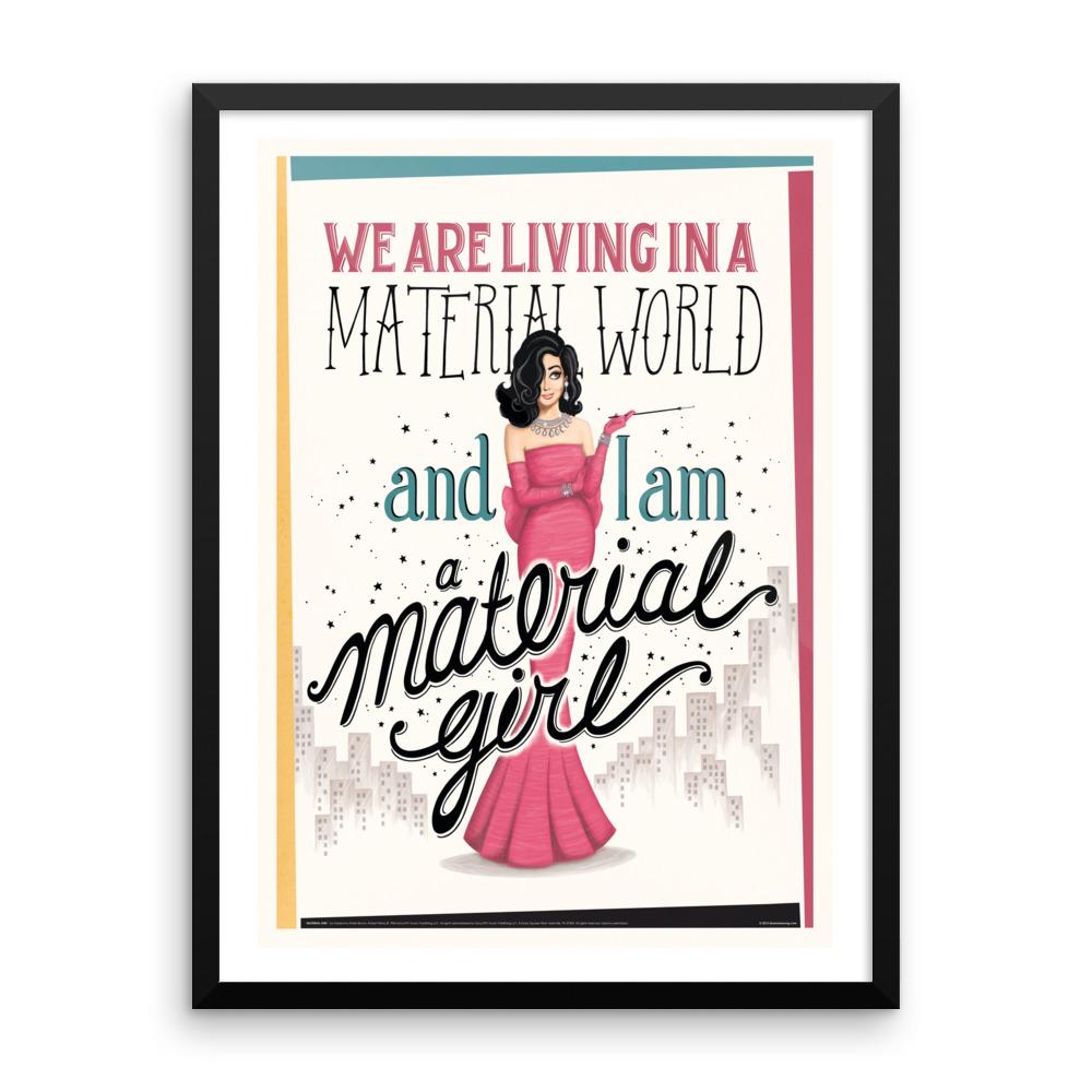 FRAMED Material Girl Art Print - Draw Me a Song