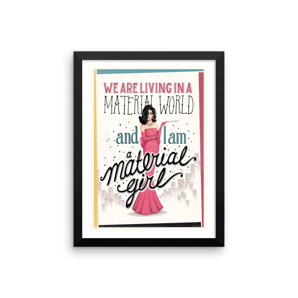 FRAMED Material Girl Art Print - Draw Me a Song