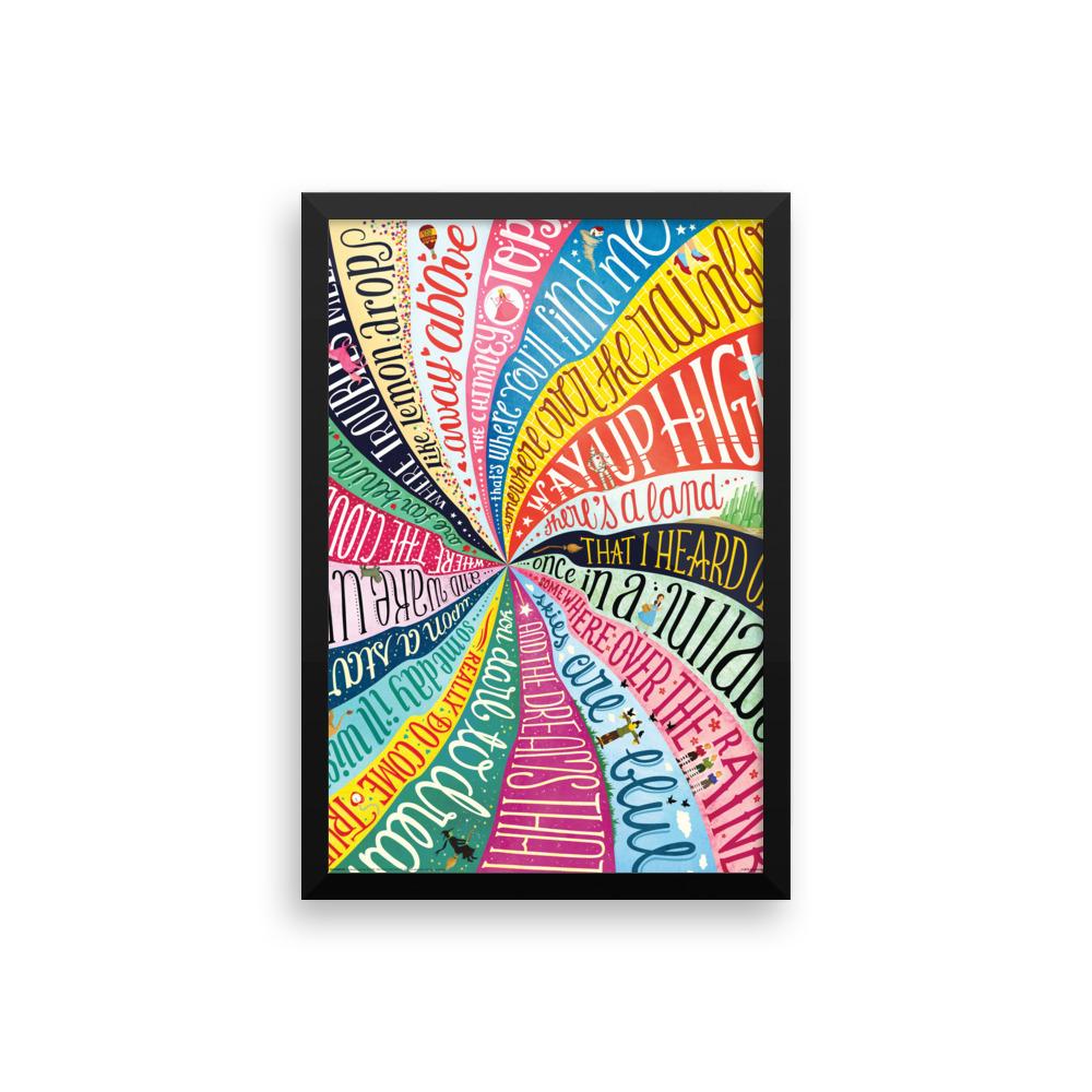 FRAMED Over The Rainbow Poster - Draw Me a Song