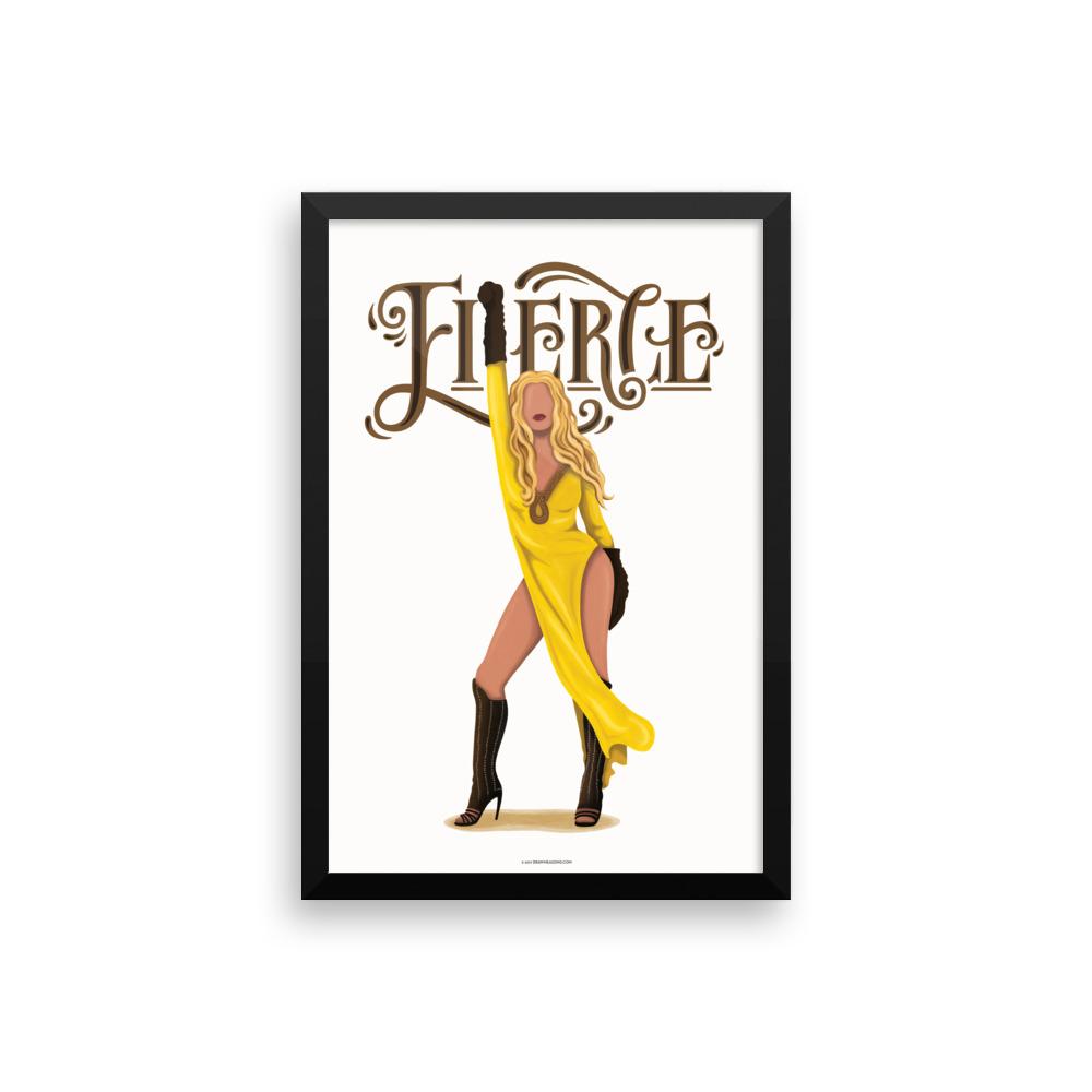 FRAMED Queen B Fierce Art Print - Draw Me a Song