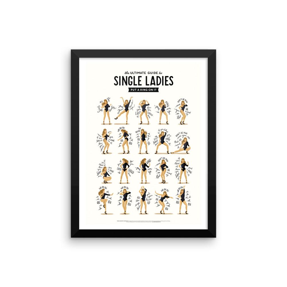 FRAMED Single Ladies Art Print - Draw Me a Song
