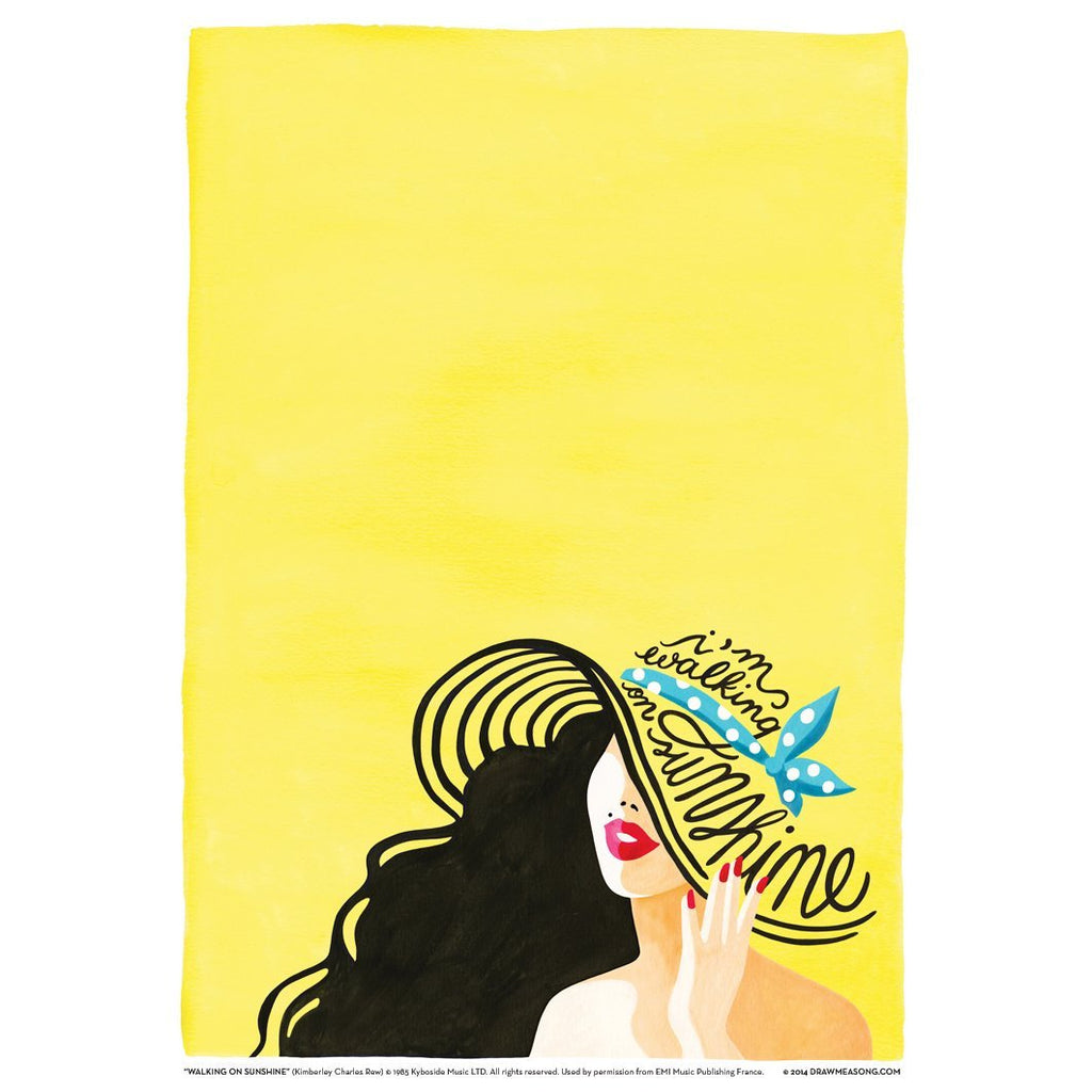 FRAMED Walking on Sunshine Print - Draw Me a Song