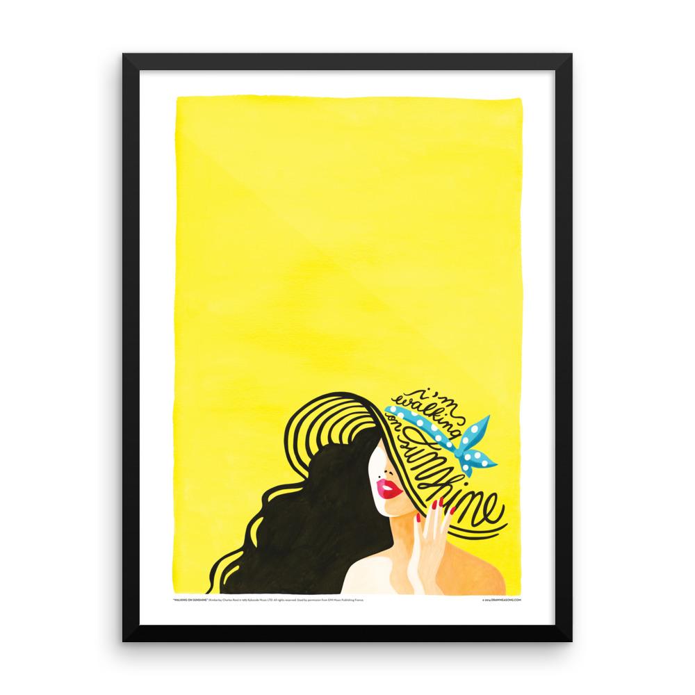 FRAMED Walking on Sunshine Print - Draw Me a Song