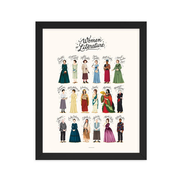 FRAMED Women of Literature Print - Draw Me a Song