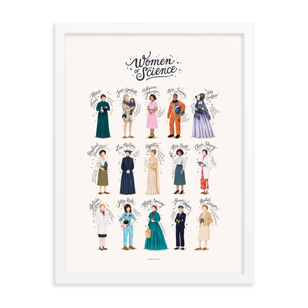 FRAMED Women of Science Print - Draw Me a Song