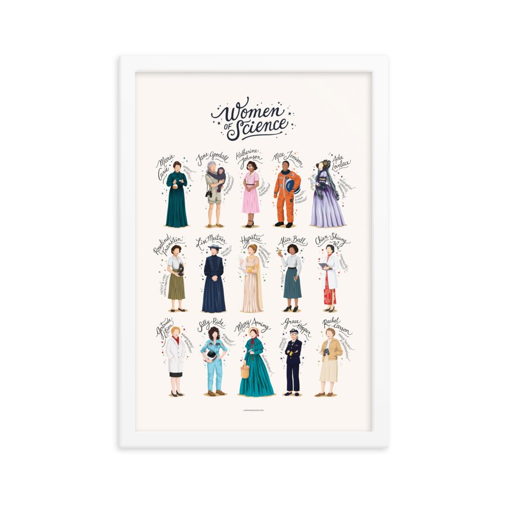 FRAMED Women of Science Print - Draw Me a Song