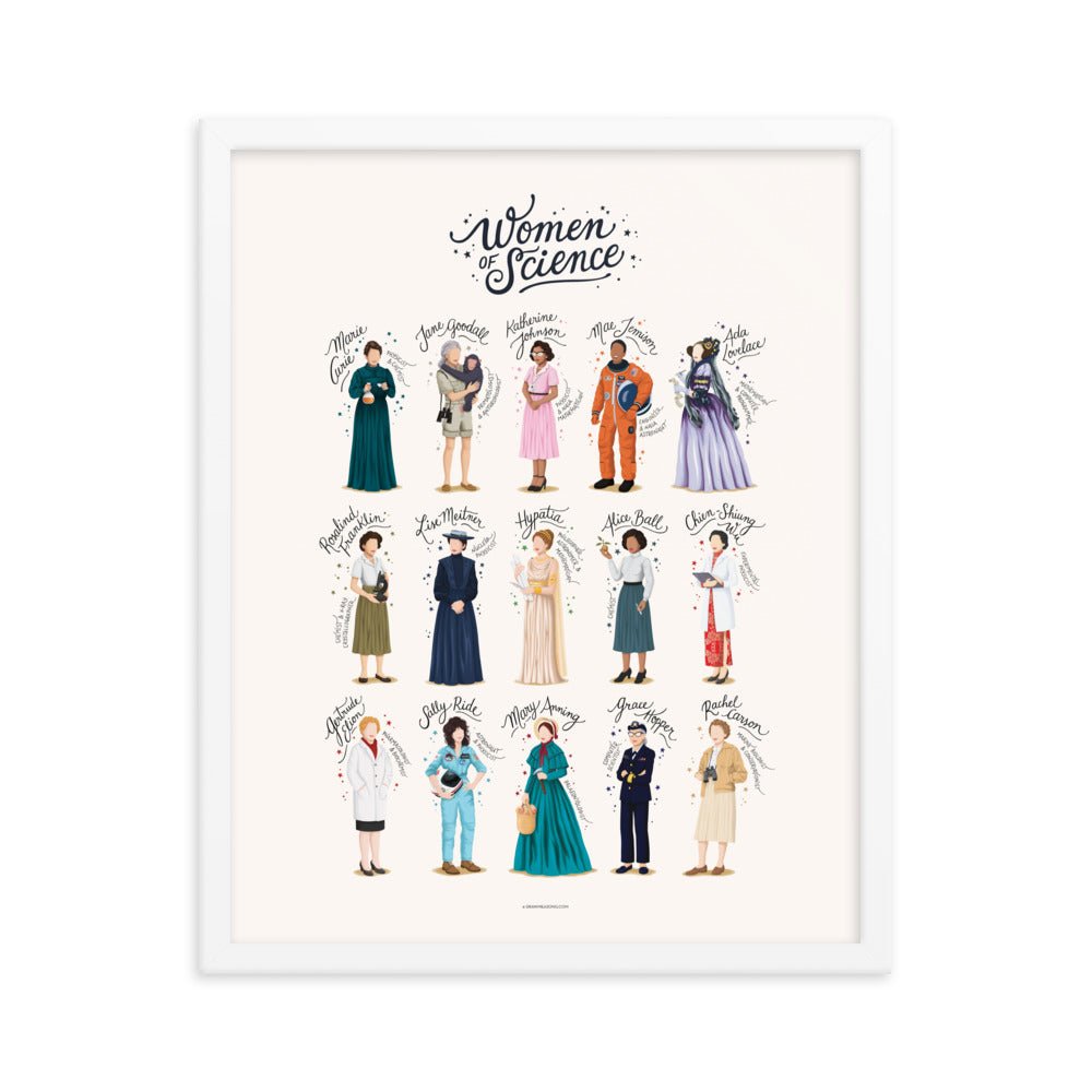 FRAMED Women of Science Print - Draw Me a Song