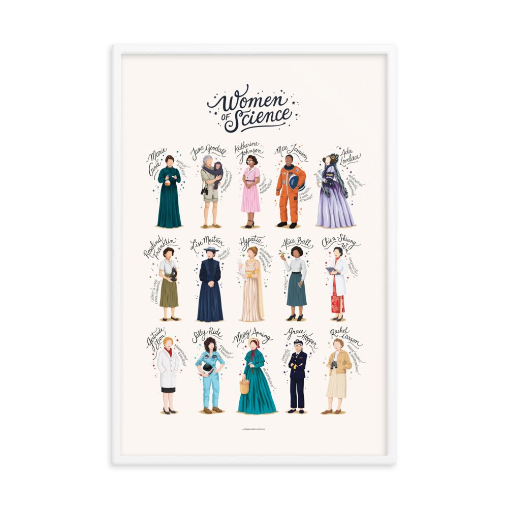 FRAMED Women of Science Print - Draw Me a Song