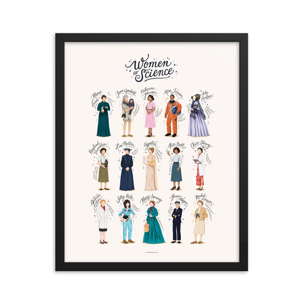 FRAMED Women of Science Print - Draw Me a Song