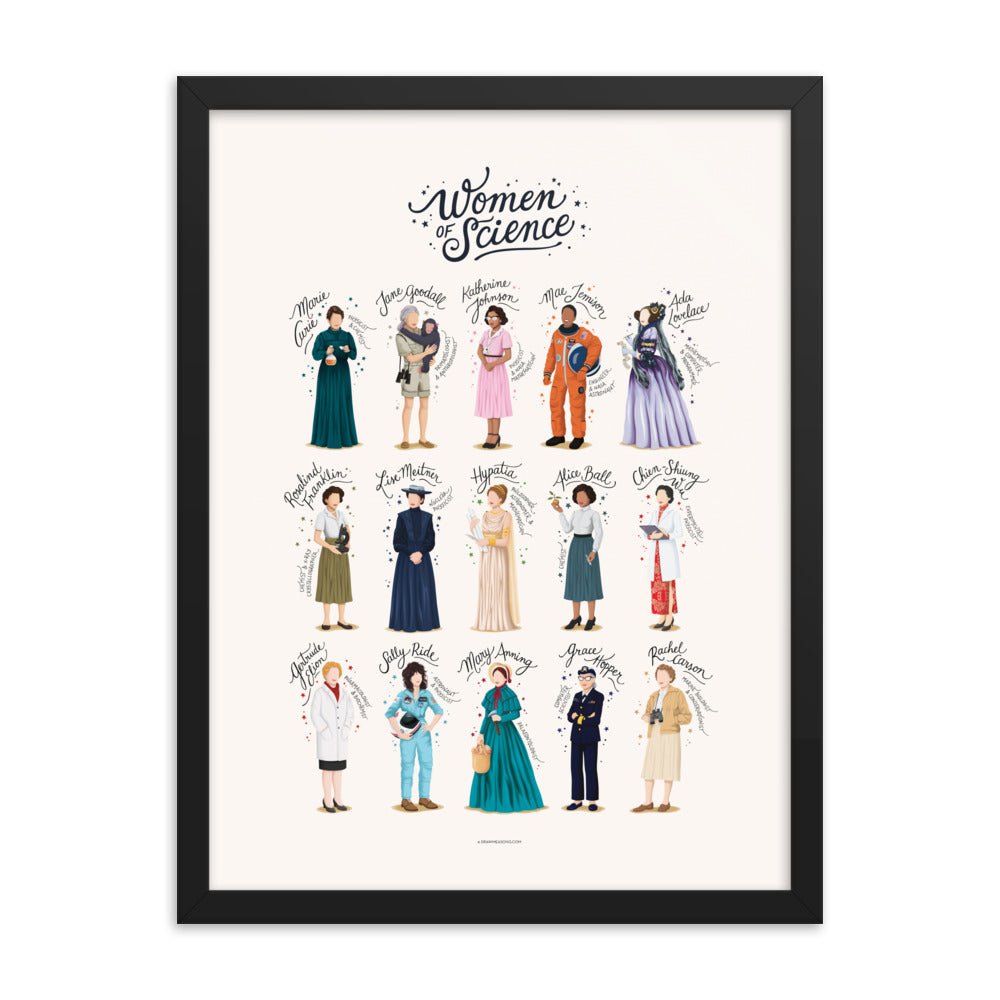 FRAMED Women of Science Print - Draw Me a Song