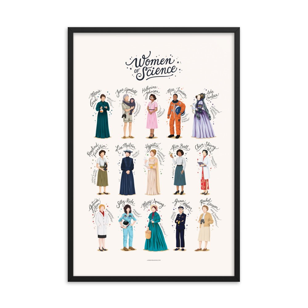 FRAMED Women of Science Print - Draw Me a Song