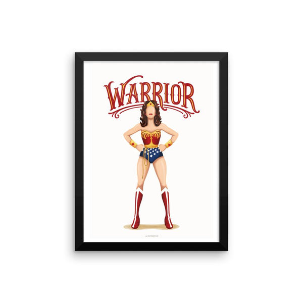 FRAMED Wonder Woman Warrior Print - Draw Me a Song