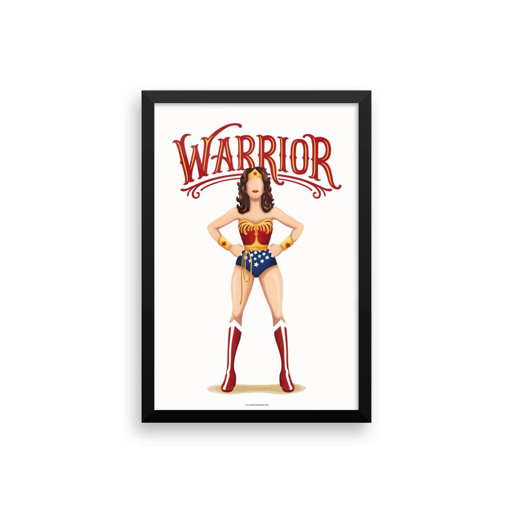 FRAMED Wonder Woman Warrior Print - Draw Me a Song