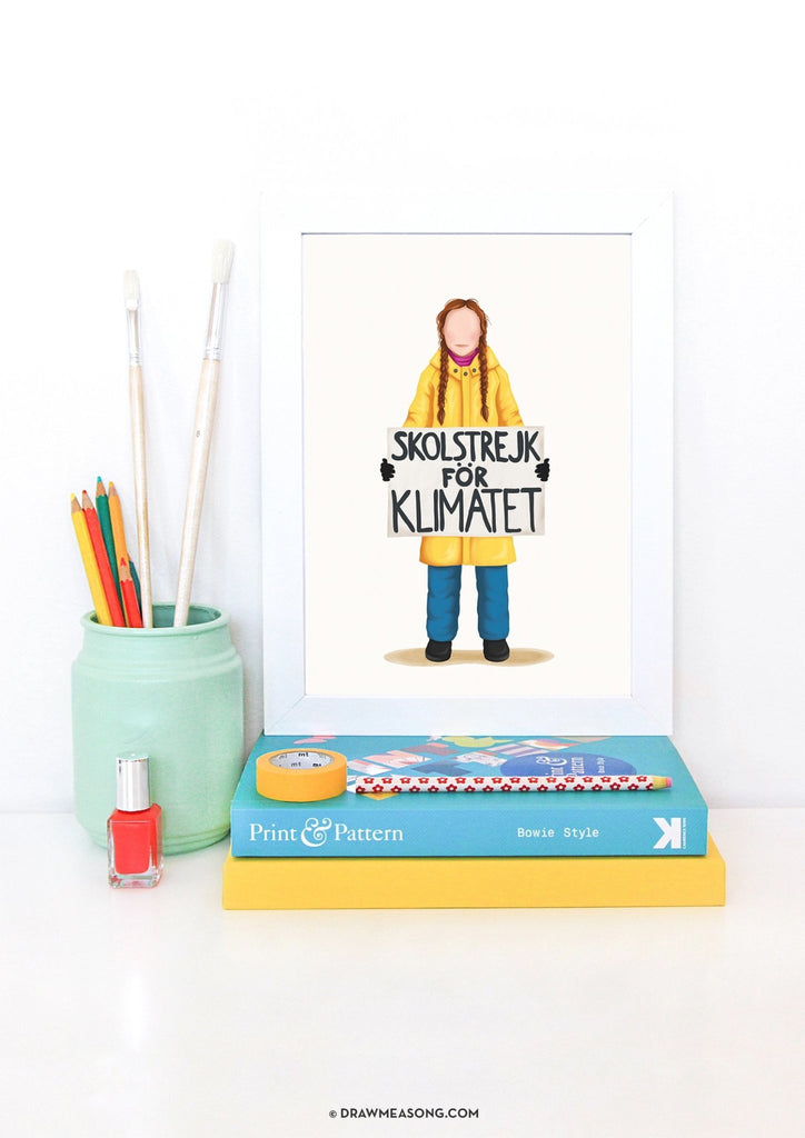 Greta Thunberg Art Print - Draw Me a Song