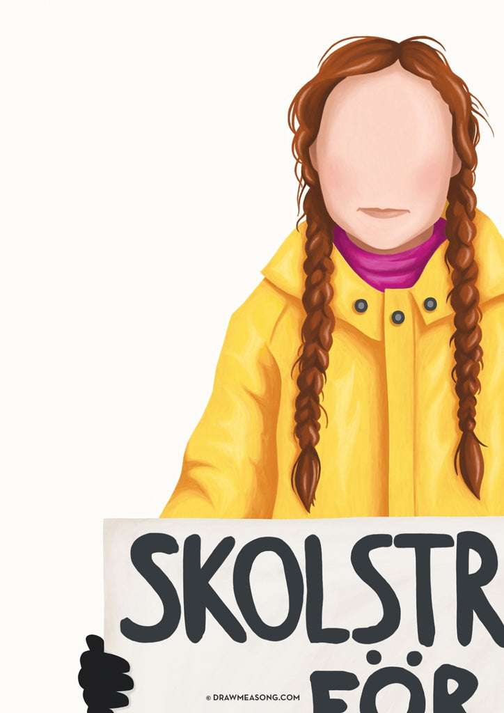 Greta Thunberg Art Print - Draw Me a Song