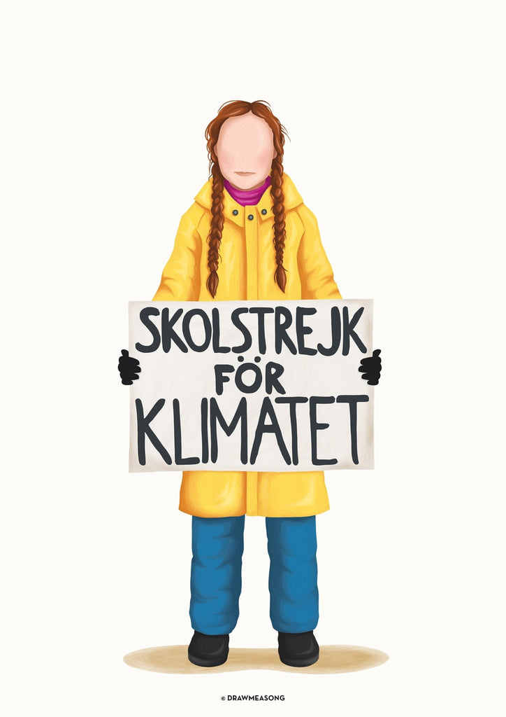 Greta Thunberg Art Print - Draw Me a Song