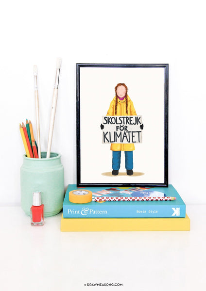 Greta Thunberg Art Print - Draw Me a Song