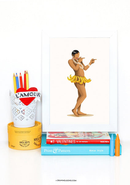 Josephine Baker Art Print - Draw Me a Song
