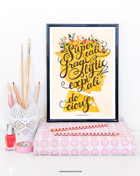 Mary Poppins Art Print - Draw Me a Song