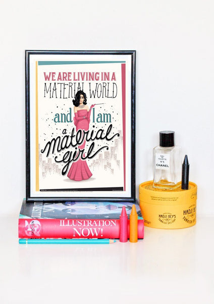 Material Girl Art Print - Draw Me a Song
