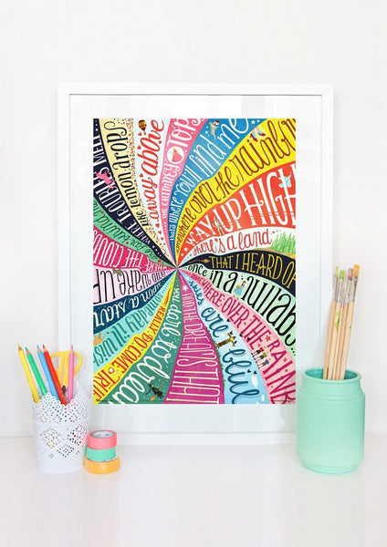 Over the Rainbow Print - Draw Me a Song