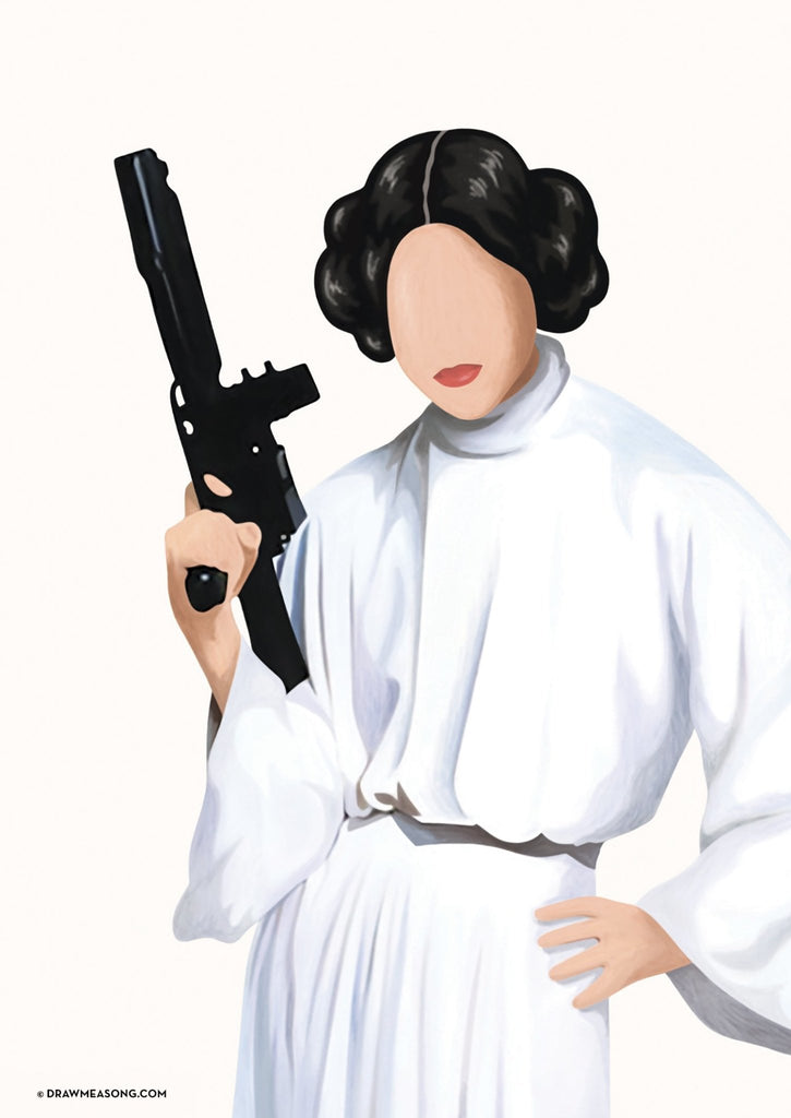 Princess Leia Art Print - Draw Me a Song