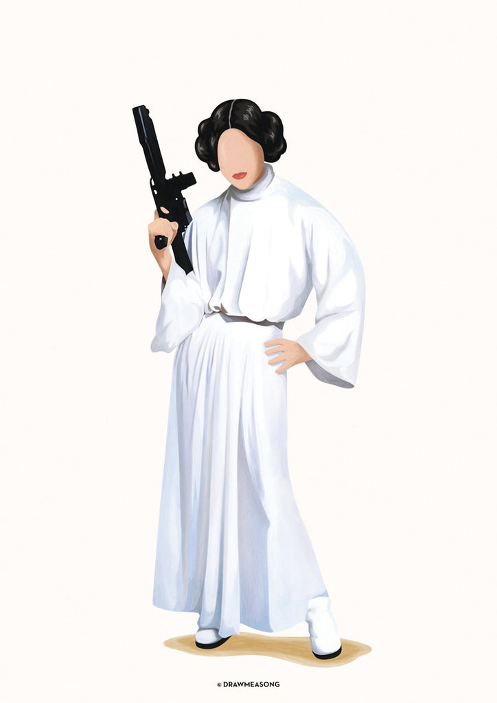 Princess Leia Art Print - Draw Me a Song