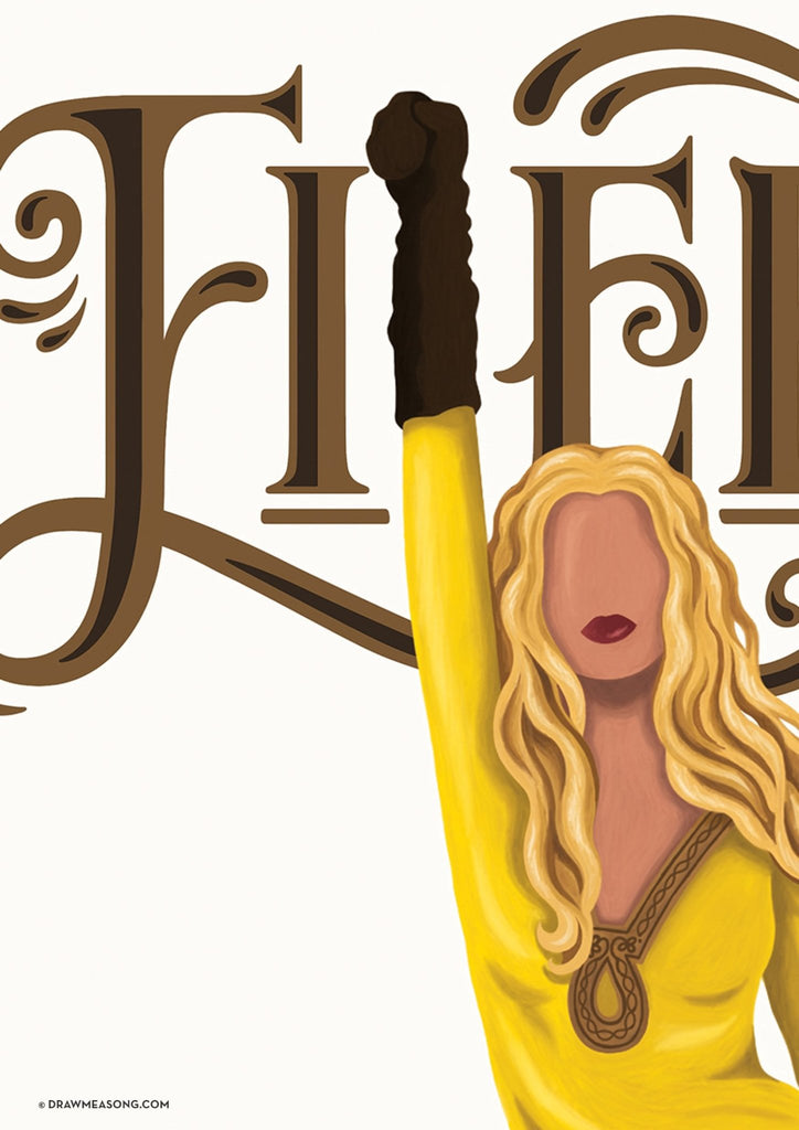 Queen B Fierce Art Print - Draw Me a Song